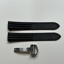 Usado, Pulseira de couro preta autêntica Cartier Roadster 2510 19 mm e fecho de implantação comprar usado  Enviando para Brazil