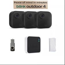 Kit de sistema de seguridad para el hogar inalámbrico HD 2024 Blink Outdoor 4 (4.ª generación) 3 cámaras NUEVO segunda mano  Embacar hacia Mexico