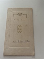 Menu ancien 1919 d'occasion  Saint-Omer