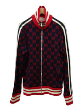 Jaqueta de pista técnica Gucci GG jacquard lateral azul marinho zíper completo tamanho GG masculina, usado comprar usado  Enviando para Brazil