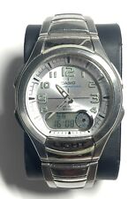 Usado Casio 3793 AQ-180W relógio pulseira de aço inoxidável funciona 40 mm de largura comprar usado  Enviando para Brazil