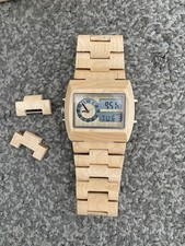 Men wooden wristwatch for sale  EXETER