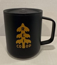 Usado, Caneca de café de viagem gráfica de aço inoxidável REI CO-OP + tampa preta 12 oz árvore de acampamento comprar usado  Enviando para Brazil