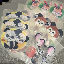 Lote 12 Vintage Anos 70 Fofo Animal Panda Mouse Filhote Coelho Ferro Na Transferência comprar usado  Enviando para Brazil