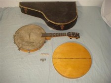 Tony Savanna antigo 1920-30s 4 cordas Banjo Ukelele Banjolele com ressonador-Leia!, usado comprar usado  Enviando para Brazil