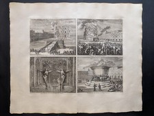 Altaar Salomons Tempel Arke Zee, Icones Biblicae, Jan Luyken, Stampa 1729, usado comprar usado  Enviando para Brazil
