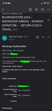 Boardmasters coach ticket for sale  BRIGHTON