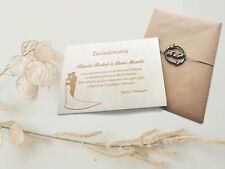 Drewniane Zaproszenia Ślubne- Eko Personalizowane na sprzedaż  PL