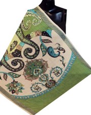 REQUINTADO CACHECOL DE LÃ CAXEMIRA JAMAWAR PASHMINA PAISLEY CASHMERE XALE ENVOLTÓRIO ARREMESSO comprar usado  Enviando para Brazil