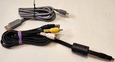 Cabo Sony USB Mini para USB e cabos de TV de dados USB SINCRONIZAÇÃO+AV A/V amarelo câmera branca comprar usado  Enviando para Brazil