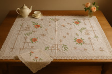 Vintage leinen tischdecke gebraucht kaufen  Wiesbaden