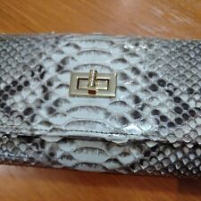 Python leather clutch for sale  PETERBOROUGH