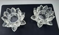 Pair crystal lotus for sale  TONBRIDGE