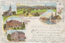 D 450 Neustadt i. Sa. 1899 ! Litho Amtsgericht - Post  - Kirche und Markt ! comprar usado  Enviando para Brazil
