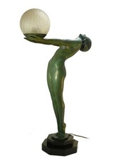 Lumina par Max le Verrier Lampe art deco Très belle fonte d'édition ancienne comprar usado  Enviando para Brazil