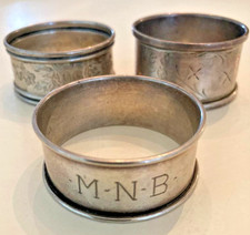 antique sterling napkin rings for sale  Jupiter