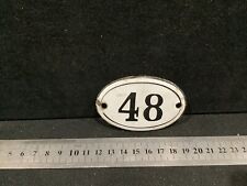 Placa de matrícula vintage de porcelana esmaltada #48 bela peça original, usado comprar usado  Enviando para Brazil