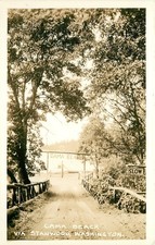 Cartão postal/RPPC foto real entrada Cama Beach c1920s, Stanwood, Washington comprar usado  Enviando para Brazil