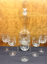 Vintage set etched for sale  Porterville