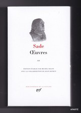 Sade oeuvres iii d'occasion  Pézenas