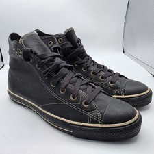 Tênis Converse Chuck Taylor All Star Hi Top Masculino Tamanho 9.5 Couro Preto 1J854 comprar usado  Enviando para Brazil