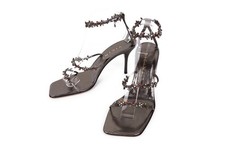 Sandálias de couro Vicini Design Giuseppe Zanotti salto cristal tamanho 39 vintage comprar usado  Enviando para Brazil