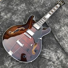 Guitarra elétrica Grote Brown Flame Maple 335 corpo semi oco guitarra jazz archtop comprar usado  Enviando para Brazil