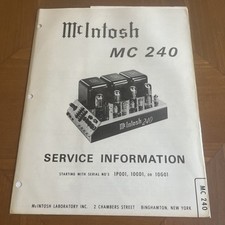 Mcintosh 240 informazioni usato  Spedire a Italy