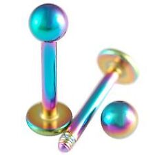 Titanium anodized labret for sale  CHELTENHAM