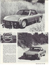 1974 PORSCHE 914 S 5 PG ARTIGO DE TESTE DE ESTRADA, usado comprar usado  Enviando para Brazil