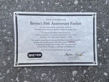 Breyer horse certificate for sale  Land O Lakes