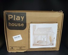 Barraca infantil grande casa de brincar interior princesa renda creme capa de cama comprar usado  Enviando para Brazil