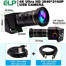 ELP 4K USB HDMI USB Cámara Zoom Manual Cámara Web Enfoque Variable PC Cámara Mini segunda mano  Embacar hacia Mexico