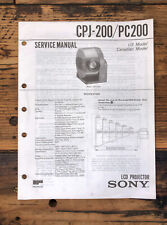 Manual de serviço projetor LCD Sony CPJ-200 PC200 *original*, usado comprar usado  Enviando para Brazil