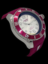 Kyboe! Relógio masculino gigante 55 mm caixa de aço inoxidável pulseira de silicone roxo 100M WR comprar usado  Enviando para Brazil