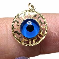 Berloque pingente vintage de ouro 14k olho mau, com motivo de chave grega comprar usado  Enviando para Brazil