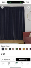 Blue velvet curtains for sale  YORK
