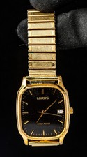 Relógio de quartzo masculino Lorus mostrador preto retangular -- Funcionando, estojo de 28 x 30 mm comprar usado  Enviando para Brazil