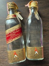Mini garrafas vazias vintage de uísque Johnnie Walker Red Label - conjunto de 2 comprar usado  Enviando para Brazil
