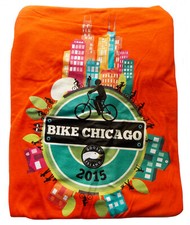 2015 BIKE CHICAGO - Cidade Oficial de Chicago - Gildan Masculina Extra Grande - CAMISA LARANJA tb, usado comprar usado  Enviando para Brazil