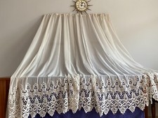 Usado, Cortina antiga cozinha tule bordado decoração para casa comprar usado  Enviando para Brazil