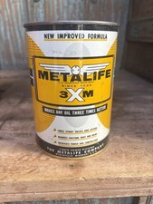 1960 Quart METALIFE 3XM lata de metal soberba 'estação de gás colecionável' comprar usado  Enviando para Brazil