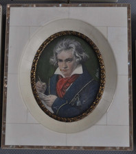 Usado, Pintura francesa antiga assinada por retrato de Beethoven comprar usado  Enviando para Brazil