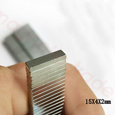 Ímã de bloco de barra forte 15mmx4mmx2mm terras raras neodímio N50 5/8''x1/6''x1/12"", usado comprar usado  Enviando para Brazil