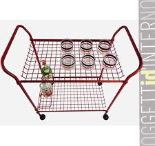 🟨 Vintage Bar  Cocktail Cart Anni 80s Sottsass Memphis STYLE carrello Bar rosso comprar usado  Enviando para Brazil
