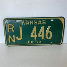 Usado, Placa de licença 1973 Kansas J 446 Reno County RN colecionador homem caverna garagem comprar usado  Enviando para Brazil