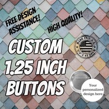 BOTÕES PINBACK PERSONALIZADOS DE 1,25 polegadas! Pin personalizado/personalizado/crie o seu próprio comprar usado  Enviando para Brazil