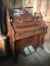 Uraltes Harmonium Orgel Piano Reed Organ ca. 120 Jahre reichlich verziert TOP comprar usado  Enviando para Brazil