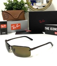 Usado, Óculos de sol Ray-Ban RB 3217 genuíno espelhado sem aro polarizado envoltório marrom comprar usado  Enviando para Brazil