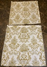 Painéis de cortina de fibra de vidro vintage 2 conjuntos NOS ouro branco 36” MCM comprar usado  Enviando para Brazil